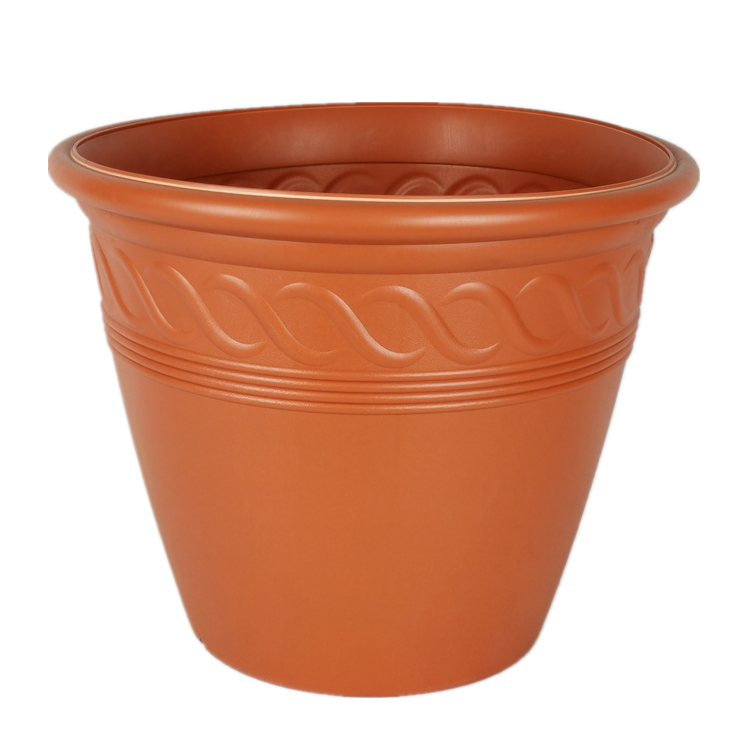 Brown large size plastic flower pot | Grow Bag Wholesale